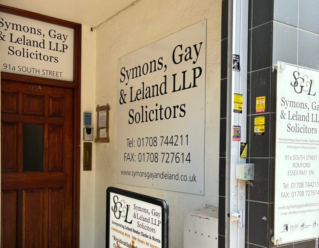 Symons, Gay & Leland Office Entrance