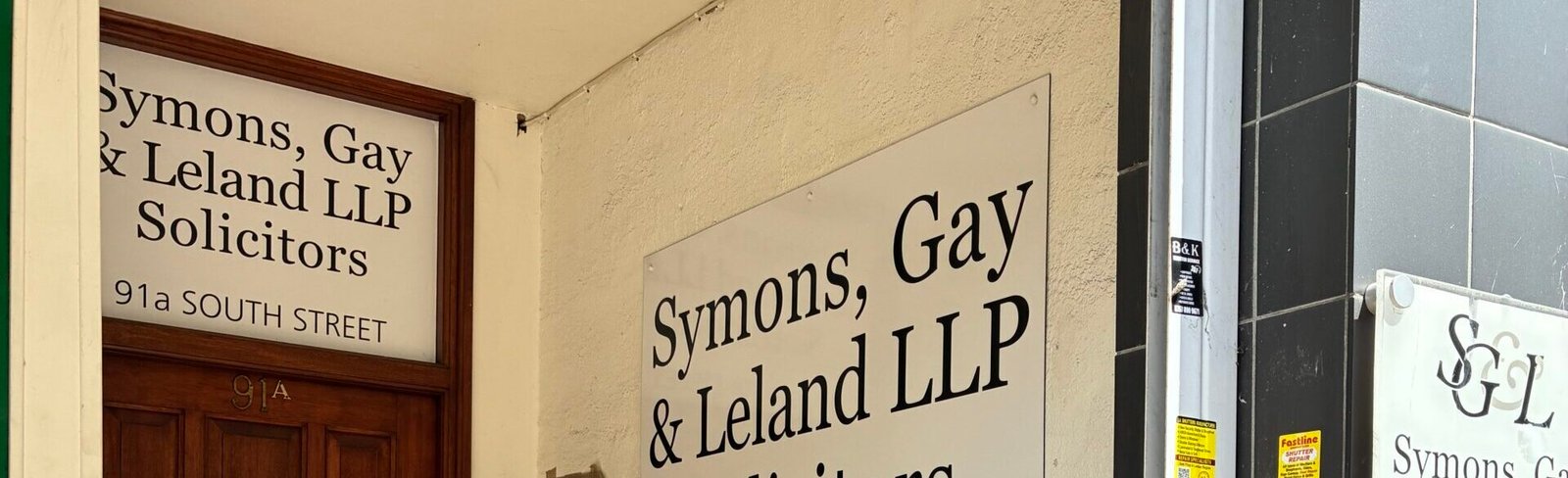 Symons, Gay & Leland Office Entrance